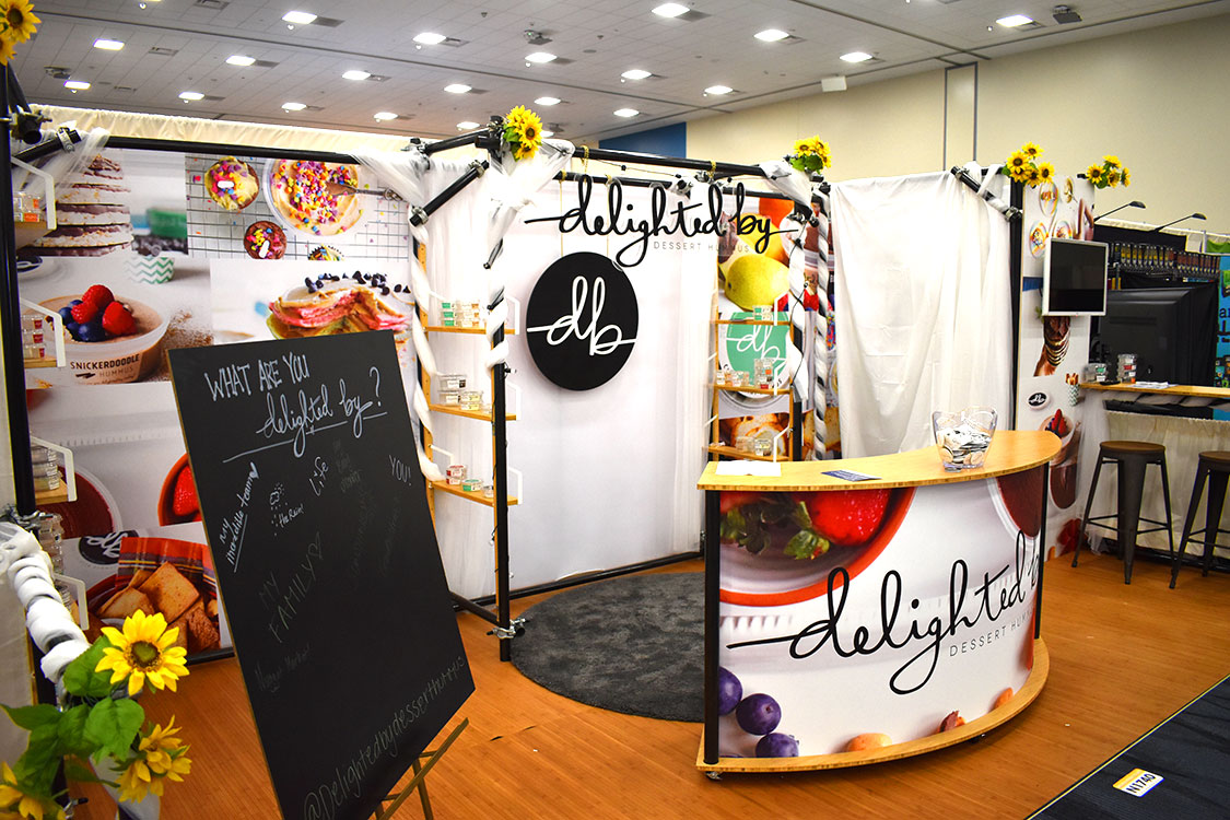 Tradeshow Booth Design for Delighted By Dessert Hummus